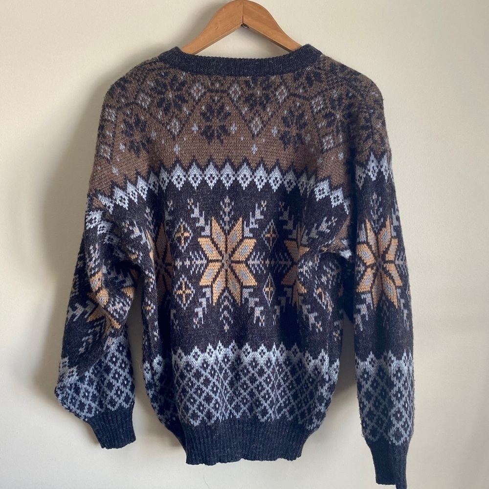 Vintage Functionals | Wool Abstract Grandpa Sweater - Picture 3 of 4
